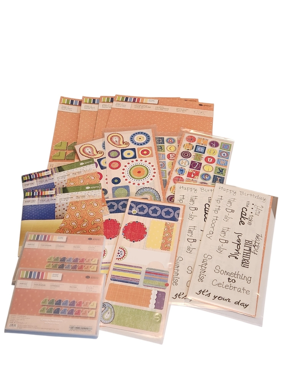 Creative Memories Paper Sticker Scrapbooking Photo Album Lot Power Palette 16pc